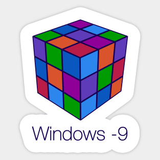 Windows -9 Sticker